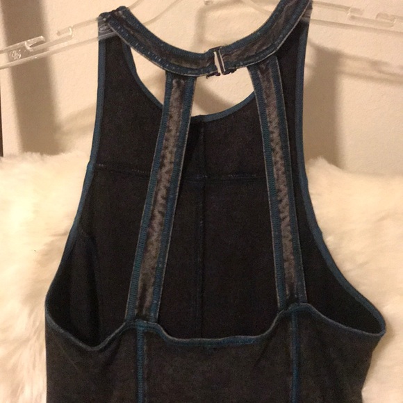 XS Free People Charcoal and Teal Dress - Picture 3 of 4